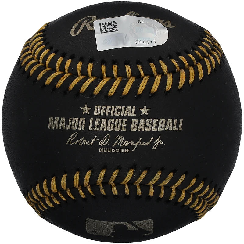 Balle de baseball en cuir noir autographiée par Zach Neto, des Angels de Los Angeles