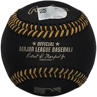 Balle de baseball en cuir noir autographiée par Zach Neto, des Angels de Los Angeles
