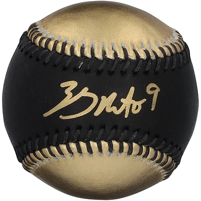 Zach Neto Los Angeles Angels Autographed Gold & Black Leather Baseball