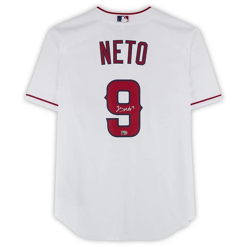 Zach Neto Los Angeles Angels Autographed White Nike Replica Jersey