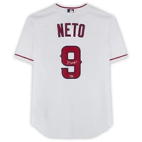 Zach Neto Los Angeles Angels Autographed White Nike Replica Jersey