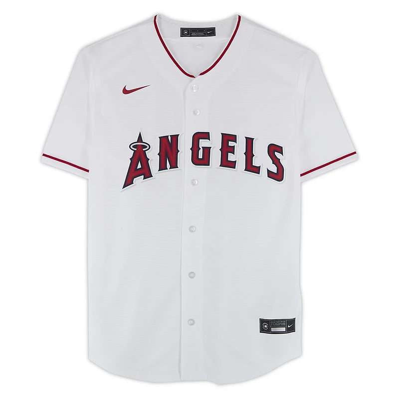 Zach Neto Los Angeles Angels Autographed White Nike Replica Jersey
