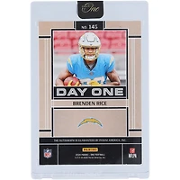 Carte de recrue autographiée de Brenden Rice (Los Angeles Chargers), Panini One Day One 2024, n° 145, n° 81/99