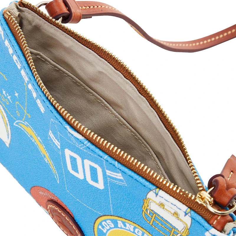 Sac à main à bandoulière avec fermeture éclair sur le dessus Dooney & Bourke Los Angeles Chargers