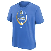 T-shirt Los Angeles Chargers Icon Nike Powder Blue pour fille préscolaire