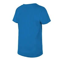 T-shirt à col en V sequins inversés Los Angeles Chargers New Era pour fille