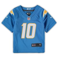 Maillot de jeu Nike Justin Herbert bleu poudre pour enfant des Los Angeles Chargers