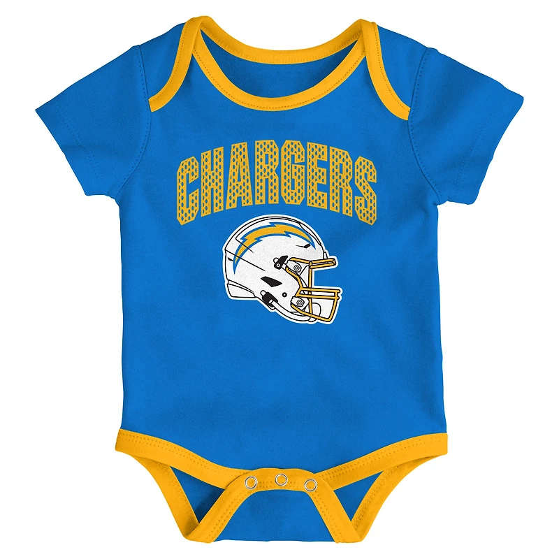 Ensemble de trois pièces pour bébé Outerstuff Los Angeles Chargers All Day Play
