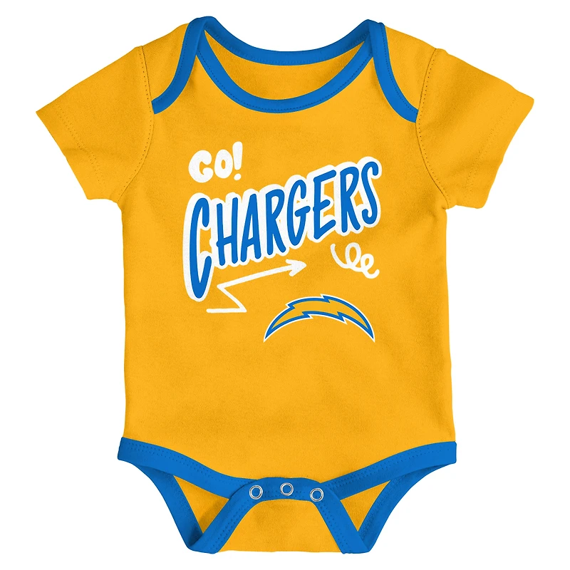 Ensemble de trois pièces pour bébé Outerstuff Los Angeles Chargers All Day Play