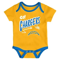 Ensemble de trois pièces pour bébé Outerstuff Los Angeles Chargers All Day Play