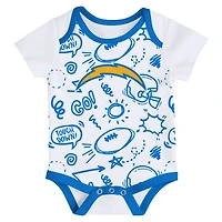 Ensemble de trois pièces pour bébé Outerstuff Los Angeles Chargers All Day Play