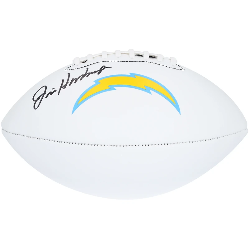 Jim Harbaugh Los Angeles Chargers Autographed Franklin White Panel Football