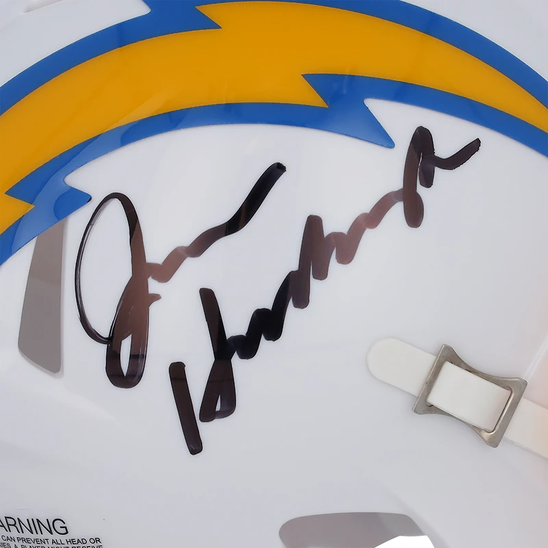 Casque Riddell Speed ​​Mini blanc autographié par Jim Harbaugh des Los Angeles Chargers