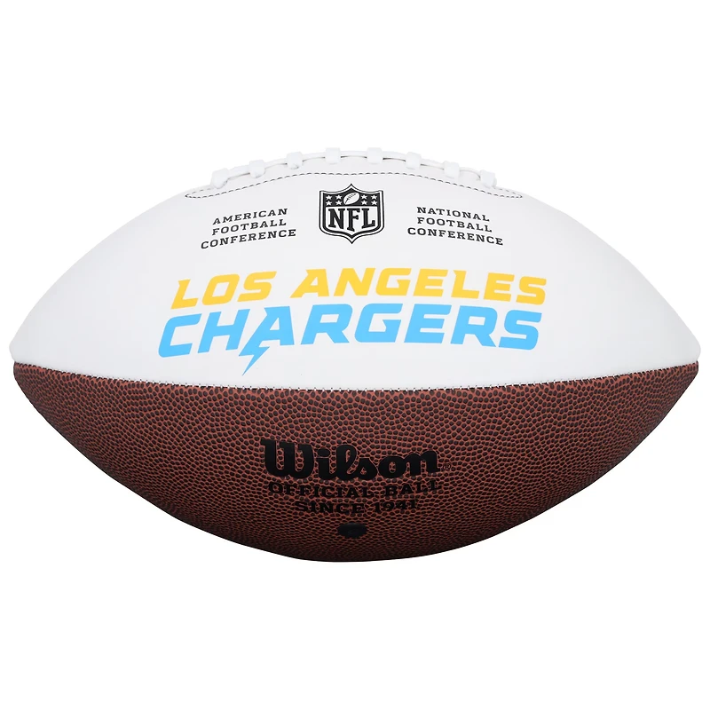 Justin Herbert & Oronde Gadsden Los Angeles Chargers Autographed Wilson White Panel Football
