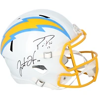 Justin Herbert & Philip Rivers Los Angeles Chargers Autographed Riddell Speed Replica Helmet