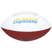 Justin Herbert & Quentin Johnston Los Angeles Chargers Autographed Franklin White Panel Football