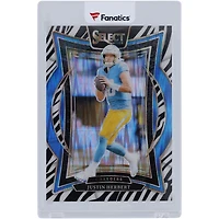 Justin Herbert Los Angeles Chargers 2024 Panini Select Zebra Prizm #41 Card