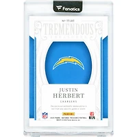 Carte Justin Herbert Los Angeles Chargers 2025 Panini National Treasures Jumbo Tri-Color Relic #TT-JHT #72/99