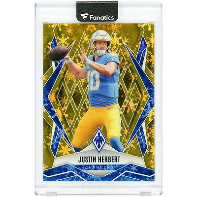 Justin Herbert Los Angeles Chargers 2025 Panini Phoenix Gold Snowflake Prizm #58 #8/10 Card