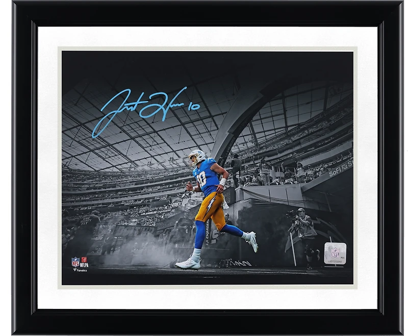 Justin Herbert Los Angeles Chargers Autographed 11" x 14" Tunnel Entrance Spotlight Photograph