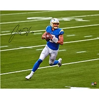 Justin Herbert Los Angeles Chargers Autographed 16" x 20" Looking to Pass Photograph