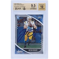 Justin Herbert Los Angeles Chargers Autographed 2020 Panini Absolute #167 BAS Authenticated 9.5/10 Rookie Card - 9.5/9.5/9.5/9.5 Subgrades