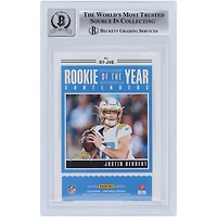 Justin Herbert Los Angeles Chargers Autographed 2020 Panini Contenders #RY-JHE Beckett Fanatics Witnessed Authenticated 10 Rookie Card