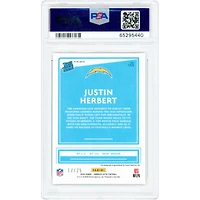 Justin Herbert Los Angeles Chargers Autographed 2020 Panini Donruss Optic Black Pandora Prizm Rated Rookie #153 #17/25 PSA Authenticated 9 Rookie Card