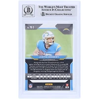 Justin Herbert Los Angeles Chargers Autographed 2020 Panini Prizm Black Light Blue Ink #PB-3 Beckett Fanatics Witnessed Authenticated 9/10 Rookie Card 