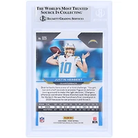 Justin Herbert Los Angeles Chargers Autographed 2020 Panini Prizm Light Blue Ink #325 Beckett Fanatics Witnessed Authenticated Rookie Card