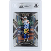 Justin Herbert Los Angeles Chargers Autographed 2020 Panini Select Club Level #244 Beckett Fanatics Witnessed Authenticated Rookie Card with "2020 OROY" Inscription