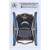 Justin Herbert Los Angeles Chargers dédicacé 2020 Panini Select #144 Beckett Fanatics témoin authentifié 10 Rookie Card