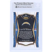 Justin Herbert Los Angeles Chargers Autographed 2020 Panini Select #144 Beckett Fanatics Witnessed Authenticated Rookie Card with "2020 OROY" Inscription
