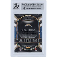 Justin Herbert Los Angeles Chargers Autographed 2020 Panini Select #44 Beckett Fanatics Witnessed Authenticated 10 Rookie Card
