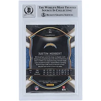 Justin Herbert Los Angeles Chargers Autographed 2020 Panini Select #44 Beckett Fanatics Witnessed Authenticated 9/10 Rookie Card