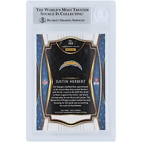 Justin Herbert Los Angeles Chargers Autographed 2020 Panini Select Premier Level #144 Beckett Fanatics Witnessed Authenticated Rookie Card with "2020 #6 PICK" Inscription