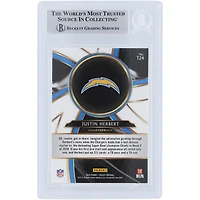 Justin Herbert Los Angeles Chargers Autographed 2020 Panini Select Turbocharged #T24 Beckett Fanatics Witnessed Authenticated Rookie Card 
