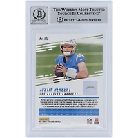 Justin Herbert Los Angeles Chargers Autographed 2021 Panini Prestige Xtra Points Purple #192 #/149 Beckett Fanatics Witnessed Authenticated 9/10 Card 