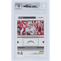 Justin Herbert Los Angeles Chargers Autographed 2022 Panini Luminance Relic #BBE-JHE Beckett Fanatics Witnessed Authenticated 10 Card