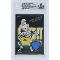 Justin Herbert Los Angeles Chargers Autographed 2022 Panini Luminance Relic #BBE-JHE Beckett Fanatics Witnessed Authenticated 10 Card