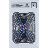 Justin Herbert Los Angeles Chargers Autographed 2022 Panini Obsidian Orbital #ORB-JHE #/99 Beckett Fanatics Witnessed Authenticated 10 Card 