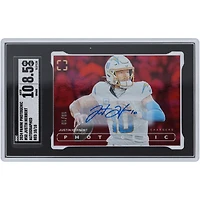 Justin Herbert Los Angeles Chargers Autographed 2024 Panini Photogenic Red Autograph #50 #10/10 SGC Authenticated 8.5/10 Card