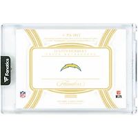 Carte autographiée de Justin Herbert (Los Angeles Chargers) Panini Flawless Holo Silver Patch Dual-Color Relic 2025 #PA-JHT #5/20