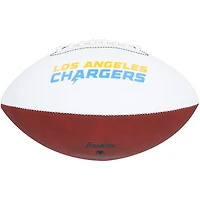 Justin Herbert Los Angeles Chargers Autographed Franklin White Panel Football with "Bolt Up!" Inscription