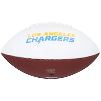 Justin Herbert Los Angeles Chargers Autographed Franklin White Panel Football with "LA Strong" Inscription