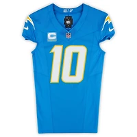 Justin Herbert Los Angeles Chargers Autographed Game-Used #10 Powder Blue Nike Jersey vs. Carolina Panthers on September 15, 2024 with "Game Used 9/15/24" Inscription