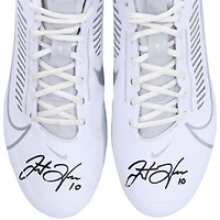 Justin Herbert Los Angeles Chargers Autographed Game-Used White Nike Cleats vs. Tennessee Titans on September 17, 2023