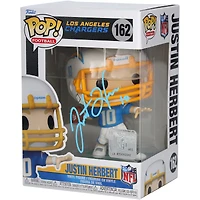 Figurine Funk Pop! autographiée de Justin Herbert, Los Angeles Chargers, uniforme domicile.