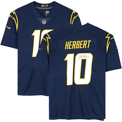 Justin Herbert Los Angeles Chargers Autographed Navy Nike Limited Jersey 