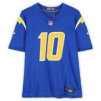 Justin Herbert Los Angeles Chargers Autographed Nike Royal Vapor F.U.S.E. Limited Jersey with "2020 OROY" Inscription 